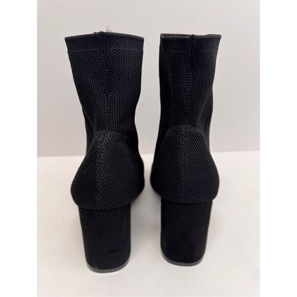MIA Stretch Boots Size 8 Black Block Heel Ankle Booties Pull On Style NEW - Picture 5 of 9